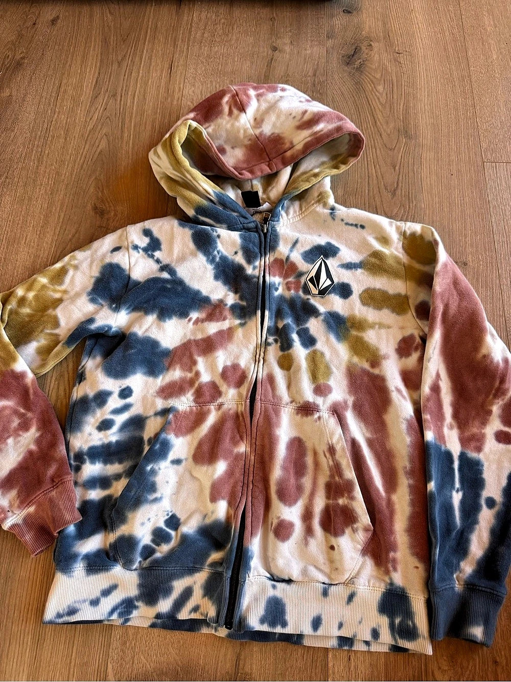 Volcom boys Tie-Dye Hoodie Multicolor & Blue XL